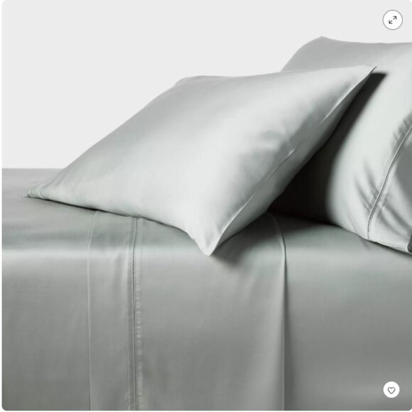 Threshold 320 Thread Count Cool TENCEL® Lyocell King Sheet Set - Gray Chalk - Picture 1 of 2